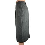 Paul Stuart Black High Waisted Pleated Knee Length Pencil Midi Skirt Size S Photo 1