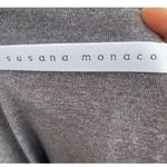 Susana Monaco Women's M Gray Long Sleeve Blouson Mini Length Dress Photo 2