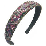 Multicolor Gemstone Sparkly Headband, Holiday Parties, Weddings, Casual Pink Photo 0