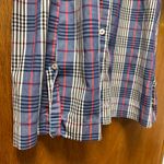 Pringle Long Sleeve Collared Midi Dress Button Up Shirtdress Plaid US 8 Blue Photo 7