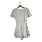 Show Me Your Mumu  Romper Women Small White Challis‎ Tie Front Riviera Shorts Photo 3