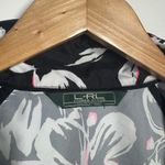 Lauren Ralph Lauren Jacket Women L Active Lightweight Windbreaker Floral Zip Top Black Size L Photo 5