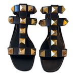 Valentino Garavani Valentino Black Roman Stud Gladiator Sandals EU 36.5 US 6.5 Authentic Photo 0