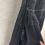 Free People Black Crochet Detail Sleeveless Mini Dress/ Top Size XS Photo 3