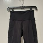 Lululemon Sheer Panel Rouched lower Leg Leggings Mesh Side Pockets Yoga Workout Photo 1