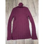 United States Sweaters  Long Tunic Ribbed Turtleneck Sweater Burgundy XL Dark Red Photo 2