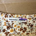 Reformation Jeans Square Neck Floral Tie Waist Dress Photo 6