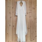 Lulus NWT Angelic Adoration White Backless Maxi Dress Wedding Bridal Bride Sz L Photo 4