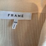 frame denim FRAME - Denim Shrunken Short Sleeve Polo Sweater Nude Pink Sz M Photo 9