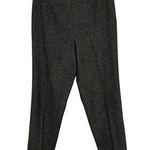 Talbots Vintage 100% Wool Lined Pants Lined Size 14 Black Textured Side Zip Photo 0