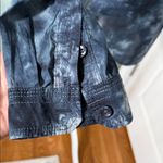Pilcro  Anthropologie Tie Dye Button Down Shirt Shades of Blue Long Sleeve Medium Photo 4