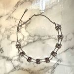 Charter Club  silver tone and pink rhinestone necklace Photo 1