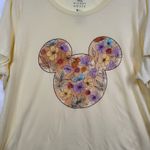 Disney Mickey Mouse Floral Ears Graphic Tee Yellow Size 3X Photo 4