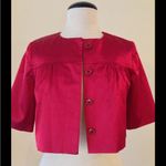 Theory Cape Small Red Short Sleeve Jacket Cropped Bolero Shrug Capelet Tux Photo 10