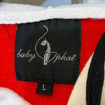 Baby Phat Vintage Y2K Cropped Hoodie Zip Pockets Red White Women's Size Large Photo 1