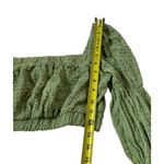 Bershka Women Size Small Green Crop Top Long Sleeve | 21-941 Photo 7