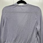 Free People Linen Blend Bohemian Cropped Lavender Women's Boxy Top Size Large Photo 6
