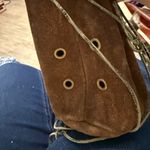 Brown Suede Bag with Grommet Details Photo 3