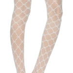 Free People  Ribbon Chain Tight in Cream One Size New Womens Nylons Pantyhose Photo 0