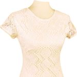 Newport News Vintage Ivory crocheted overlay size 14 dress. Photo 3