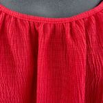 Madewell  Texture & Thread Short Peasant Sleeve Ruffle Puff Sleeve Women’s XS Red Photo 5