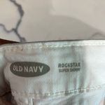 Old Navy  rockstar super skinny white jeans Photo 1