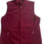 Karen Scott Women's Karin Scott Sport Fleece Vest Burgundy L Photo 0