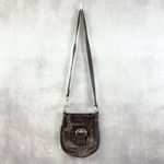 B Makowsky Womens Leather Crossbody Bag Brown Minimalist Old Money Retro Luxe Photo 1