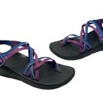 Chacos Chaco ZX/2 Blue Purple Striped Strappy Hiking Walking Sandals Women’s Size 9 Photo 0