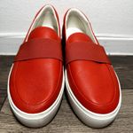 UGG  Chayze Platform Sneaker Leather Slip On Round Toe Rubber Sole Red 10 Photo 3
