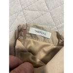 Tamifly Pleated Tennis Skirt Skort Womens Size L Beige Khaki Stretch Waist Zip Tan Size L Photo 3