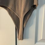 Love Tree  Women's Brown Ribbed Long Sleeve Body Suit One Piece Top Size M Photo 4