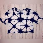 Gap 💕5️⃣for25  size xs tie dye crop in navy and white Photo 1