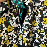 Proenza Schouler  Floral Knot Black Yellow Side Slits Midi Dress Size 6 Photo 7