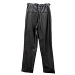 Alice + Olivia  Liliana Black Vegan Leather Faux Leather Paperbag Pants Size XS Photo 3