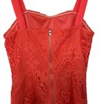 Soiéblu SOIEBLU Coral Lace Sweetheart Neckline Short Sleeve Mini Dress. Size Small Photo 3