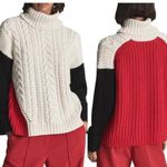 Reiss ‎ JAN COLOUR BLOCK CABLE KNIT ROLL-NECK JUMPER XS Photo 3