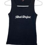 Red Stripe Clothing Black Tank Top Womens Large Sleeveless Casual Promo Festival Photo 0