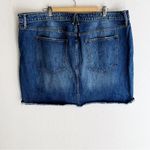 Good American  The Stagger Denim Mini Skirt Sz 22 Blue172 Photo 3