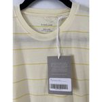 Everlane NWT Yellow Striped Organic Cotton Short Sleeve T-Shirt Womens Sz Large Photo 3