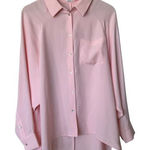Aritzia ‎ Wilfred Free Boyfriend relaxed oversized Button Up Pink Shirt S Photo 0