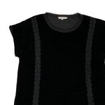 Current Air Velvet Short Sleeve Top - Black - Medium Photo 0
