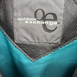 Outdoor Exchange leather jacket coat vintage tie waist medium belted black Photo 5