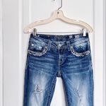 Miss Me • vintage Y2K jeans low rise bootcut hip hugger distressed rhinestone Photo 3