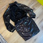Aria  Clothing Velour Crop Sequin Set Photo 5