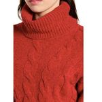 BP New Cable Stitch Turtleneck Sweater Cozy Knit Pullover Red Tango Photo 1