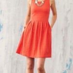 Anthropologie Deletta Embossed Orange Mini Dress Photo 1