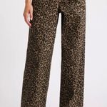 PTCL Ethical Brand Animal Print Wide Leg Women's Jeans S22 Brown Size 28 Photo 0