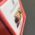 House of Harlow 1960 | Leopard Print Hoop Earrings Black Photo 3