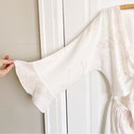 Sabo Skirt SABO • front cutout mini dress summer tie bust cream floral ruffle wrap Photo 5